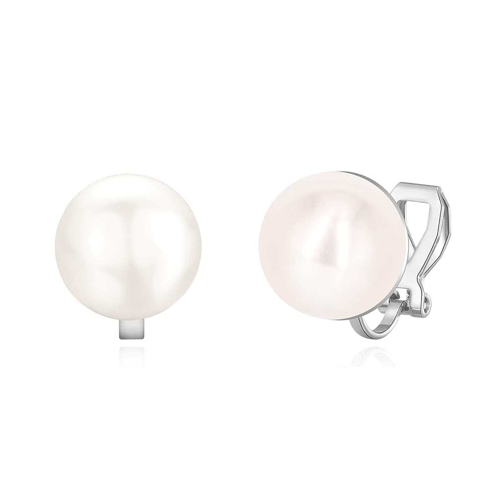Amazon.com: YOQUCOL 10MM Simulated Freshwater Pearl Clip On